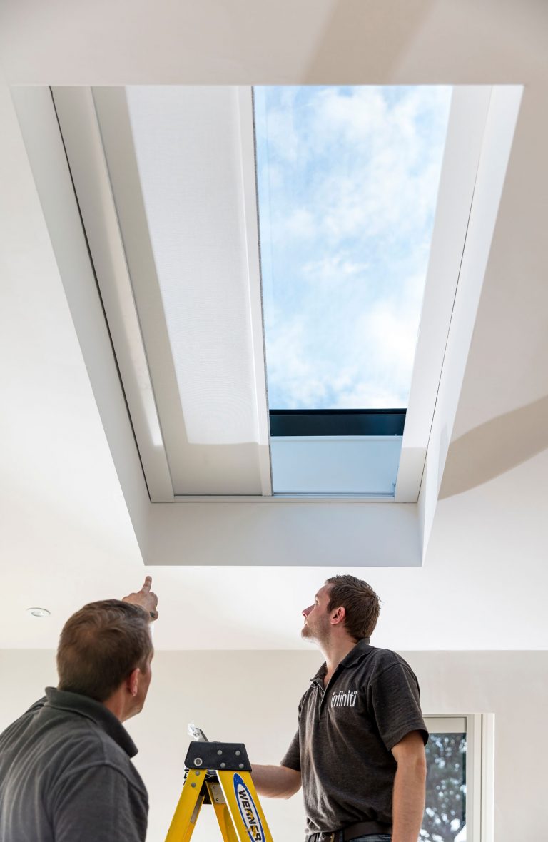 Motorised Curtain Track & Skylights Residential Show Home Poole