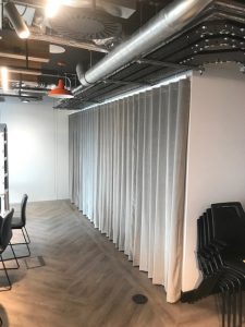 Soundproof acoustic curtains in Central London Offices