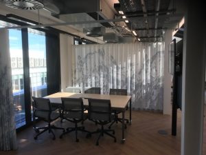 Soundproof acoustic curtains in Central London Offices
