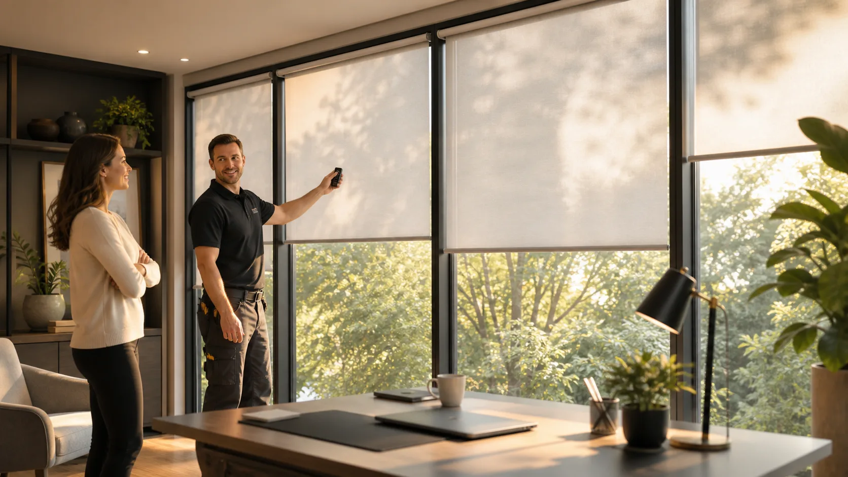 Motorised Window Treatments for Changing Daylight
